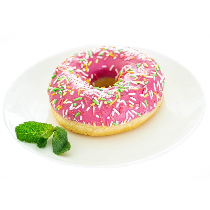 Донат с клубничной начинкой